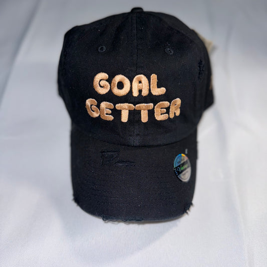 “GOAL GETTER” DISTRESSED HAT